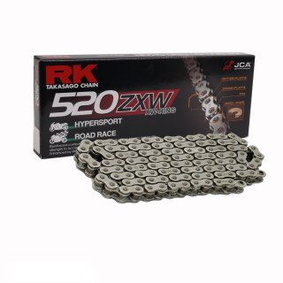 Motorcycle XW Ring Chain RK 520ZXW with 98 Links and Rivet  Connecting Link  open