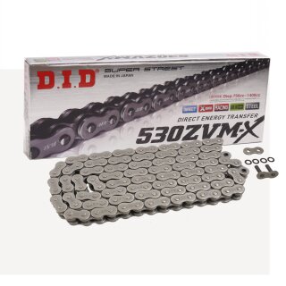 DID X Ring Chain 530ZVM-X with 110 Links open with Rivet Connecting Link