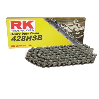 Motorcycle Chain RK 428H with 136 links and Clip  Connecting Link  open