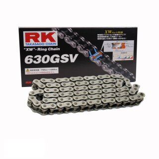 Motorcycle XW Ring Chain RK 630GSV with 98 Links and Rivet Connecting-Lock  open