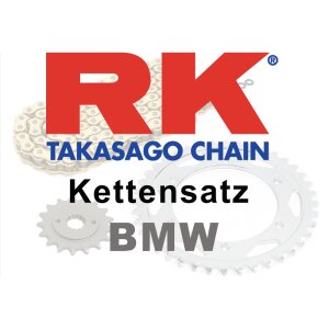 Chain and sprocket set with open chain from...