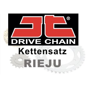 Chain and sprocket set with open chain from...