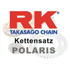 Chain and sprocket set with open chain from...