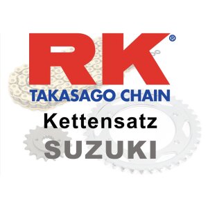 Chain and sprocket set with open chain from...