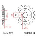 Kettensatz geeignet für KTM Duke 125 11-13 Kette RK 520 XSO 112 offen 14/45