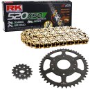 Chain and Sprocket Set KTM Duke 125 14-21 chain RK GB 520 XSO 112 open GOLD 14/45