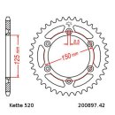 Kettensatz geeignet für KTM EXC 125 Sixdays 09-10  Kette RK GB 520 EXW 118  offen  GOLD  14/42