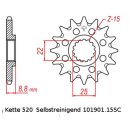 Kettensatz KTM EGS 360 96-97 Kette RK DD 520 MXZ4 118 offen ORANGE 15/40 