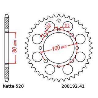 Kettensatz geeignet fr Suzuki GN 250 85-99  Kette RK 520 XSO 100  offen  15/41