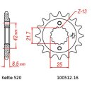 Chain and Sprocket Set compatible for  Suzuki GSX-R 750 96-97 CONVERSION  Chain RK MM 520 GXW 108  GREEN  open  16/43