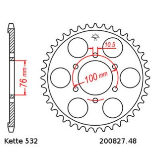 Kettensatz geeignet fr Suzuki GSX-R 1100 90-92  Kette RK 532 GSV /118  offen  15/48