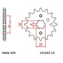 Kettensatz geeignet für Suzuki RM 85 L Big Wheel 02-15  Kette RK 428 KRO 122  offen  13/47