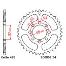 Kettensatz geeignet für Suzuki FL 125 Address 07-09  Kette RK 428 KRO 100  offen  14/34