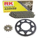 Chain and Sprocket Set compatible for Suzuki GT 125 74-79  chain RK 428 HSB 122  open  14/50