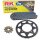Chain and Sprocket Set compatible for Suzuki RV 125 Van Van 07-15  chain RK FB 428 HSB 134  open  BLUE  14