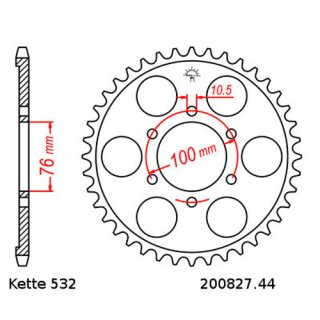 Kettensatz geeignet fr Suzuki GSX-R 1100 95-97  Kette RK 532 GSV 116  offen  16/44