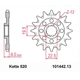Kettensatz geeignet fr Suzuki RM-Z 250 13-18 Kette RK GB 520 EXW 114 offen GOLD 13/49