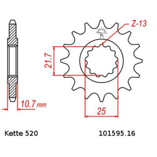 Kettensatz geeignet fr Yamaha XJ6 09-15  Kette RK 520 XSO 118  offen  16/46