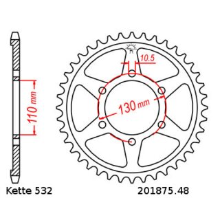 Chain and Sprocket Set Yamaha YZF R6 03-05  chain RK 532 GSV 116  open  16/48