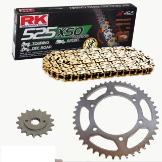 Chain and Sprocket Set compatible for Yamaha TRX 850 96-99  chain RK 525 XSO 110  open  17/39