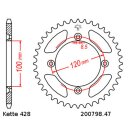 Kettensatz geeignet für Yamaha YZ 85 SW kleines Rad 02-18 Kette RK 428 KRO 118  offen 14/47