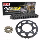 Chain and Sprocket Set Yamaha RS 100 DX 75-81  chain RK...