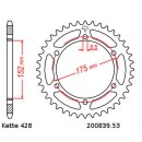 Chain and Sprocket Set compatible for Yamaha WR 125 R  X 09-17  chain RK 428 SO 134  open  14/53