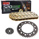 Chain and Sprocket Set compatible for Yamaha YZ 250  2T  99-01  chain RK GB 520 XSO 114  open  GOLD  14