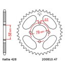 Steel rear sprocket with pitch 428 and 47 teeth JTR810.47