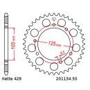 Steel rear sprocket with pitch 428 and 50 teeth JTR1134.50