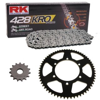 Chain and Sprocket Set Yamaha MT 125 14-19 chain RK 428 KRO 132 open 14/48