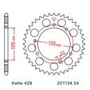 Steel rear sprocket with pitch 428 and 52 teeth JTR1134.52