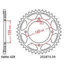 Steel rear sprocket with pitch 428 and 59 teeth JTR1874.59