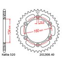 Steel rear sprocket with pitch 520 and 40 teeth JTR1308.40