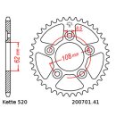Steel rear sprocket with pitch 520 and 41 teeth JTR701.41