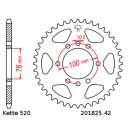 Steel rear sprocket with pitch 520 and 42 teeth JTR1825.42