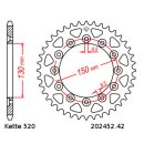 Steel rear sprocket with pitch 520 and 42 teeth JTR2452.42