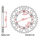 Steel rear sprocket with pitch 520 and 42 teeth JTR2453.42