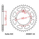 Steel rear sprocket with pitch 520 and 43 teeth JTR857.43