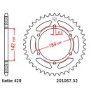 Kettensatz geeignet für Hyosung GT 125 03-17 Kette RK PC 428 HSB 140 offen ORANGE 14/52