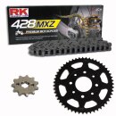 Chain and Sprocket Set Kymco Zing 125 97-01  chain RK 428...