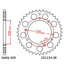 Chain and Sprocket Set compatible for Peugeot XPS 125 06  chain RK 428 HSB 124  open  14/48