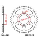 Steel rear sprocket with pitch 520 and 45 teeth JTR478.45