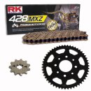Chain and Sprocket Set Kreidler Supermoto 125 DD 08-14...