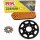 Chain and Sprocket Set compatible for Kreidler Supermoto 125 DD 08-14 Disc brake chain RK PC 428 SB 136 ORANGE 15/51