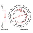 Steel rear sprocket with pitch 520 and 46 teeth JTR823.46