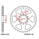Steel rear sprocket with pitch 520 and 46 teeth JTR845.46