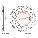 Steel rear sprocket with pitch 520 and 47 teeth JTR857.47