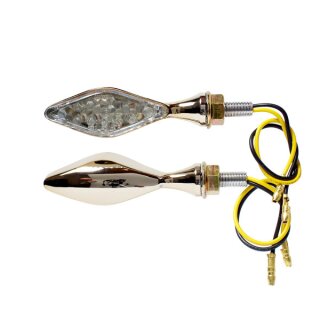 LED Diamond 1 Stck  kurz Klarglas Titanium fr vorne rechts und hinten links