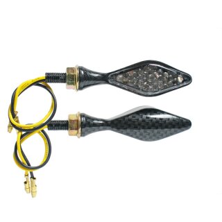 LED Diamond 1 Stck  kurz Klarglas w-carbon fr vorne links und hinten rechts